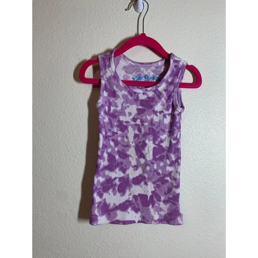 Children's Place Purple Camouflage Tank Top Girls Size 4 AD8